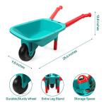 CUTE STONE Kids Gardening Tool Set, Garden Toys with Wheelbarrow, Watering Can, Gardening Gloves, Hand Rake, Shovel, Trowel, Double Hoe, Apron with Pockets, Outdoor Indoor Toys Gift for Boys Girls by Cute Stone