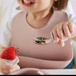 Toddler Utensils Set, Stainless Steel Baby Spoon And Fork With Flatware Storage Bag, Toddler Silverware Set With Food-Grade Silicone Grip For Baby Toddler Self- Feeding, 8 mos +(Sand) from 