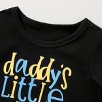 RogPrincekids Infant Toddler Baby Boy Clothes Set Long Sleeve Letters Printed Crewneck Sweatshirt Tops Long Pants 2PCS Outfits Set(Black, 18-24 Months) by 