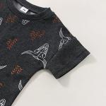 Western Baby Boy Clothes Short Sleeve Cowboy T Shirt Top Cow Print Elastic Waist Shorts 2PCS Baby Summer Outfits (Grey, 0-6 Months) from 