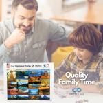 Our National Parks Jigsaw Puzzle - USA National Parks Puzzle, Acadia National Park, Yellowstone National Park, Zion, Arches, Crater Lake, Mount Rainier, Great National Park Gifts (1000 Piece Puzzle) by Better Me