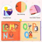 Baby Bath Books,Nontoxic Fabric Soft Baby Cloth Books, Early Education Toys,Waterproof Baby Books for Toddler, Infants Crinkly Cloth Book Bath Toys for 6 to 12 - 18 Months - Pack of 8 by Hony