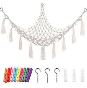 Toys Stuffed Animal Hammock for Kids Room | XL Macrame Plush Animal Net Toy Storage | Corner Toy Macrame Toy Storage Net by OWNERKULA