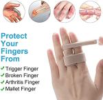 Finger Buddy Wraps, 12 PCS Finger Loops Tapes for Broken, Jammed, Swollen Finger or Dislocated Joint, Splints Brace for Pinky Ring Middle Index Trigger Finger, Toe Strap Bandage by Sumifun