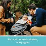 JJ Cole Bundle Me - Original, Baby Bunting Bag, Baby Stroller & Baby Car Seat Cover, Graphite 1 Count (Pack of 1) by TOMY Intl.