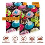 500 Pieces Assorted Cupcake Jigsaw Puzzle for Adults and Kids Big Size Gift Idea from fishwisdom