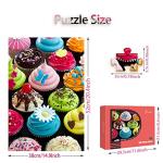 500 Pieces Assorted Cupcake Jigsaw Puzzle for Adults and Kids Big Size Gift Idea from fishwisdom