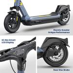 Hurtle Folding Electric Scooter for Adults, 500W 36V Brushless Motor Commuter Escooter with App Control, 10â Honeycomb Tires, 19 MPH Max Speed, E-ABS Front Drum & Rear Disc Brakes, Up to 330 Lbs from Sound Around