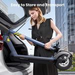 Hurtle Folding Electric Scooter for Adults, 500W 36V Brushless Motor Commuter Escooter with App Control, 10â Honeycomb Tires, 19 MPH Max Speed, E-ABS Front Drum & Rear Disc Brakes, Up to 330 Lbs from Sound Around