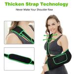 KKOOMI Arm Sling, Arm Sling for Shoulder Injury, Rotator Cuff Pillow, Arm Sling Shoulder Immobilizer, with Adjustable Padded, Shoulder Brace for Women Men, Arm Sling for Wrist Elbow Injury, Women Support Straps for Left&Right (Black, Large/X Large) from S
