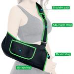 KKOOMI Arm Sling, Arm Sling for Shoulder Injury, Rotator Cuff Pillow, Arm Sling Shoulder Immobilizer, with Adjustable Padded, Shoulder Brace for Women Men, Arm Sling for Wrist Elbow Injury, Women Support Straps for Left&Right (Black, Large/X Large) from S
