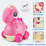 Dreampark Baby Toys 18 Months - Infant Toys 18 Months Baby Crawling Toys 2 Year Old Girl Gifts Touch & Go Musical Light Dinosaur Toy Baby Gifts for 18-24 Months Girls Boys Babies Toddlers Age 2 by Dreampark