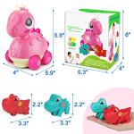 Dreampark Baby Toys 18 Months - Infant Toys 18 Months Baby Crawling Toys 2 Year Old Girl Gifts Touch & Go Musical Light Dinosaur Toy Baby Gifts for 18-24 Months Girls Boys Babies Toddlers Age 2 by Dreampark