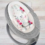 Car Seat Cushion and Strap Covers for Girls, Upgraded Car Seat Insert Cushion Pad and Strap Covers, Baby Headrest Fits for Car Seats, Swing, Pink Watercolor Floral from TANOFAR