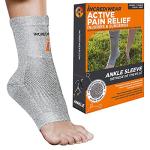Incrediwear Ankle Sleeve â Ankle Brace for Joint Pain Relief, Sprained Ankle Support, Arthritis, Inflammation Relief, and Circulation, Ankle Support for Women and Men (Grey, Large) by Incrediwear