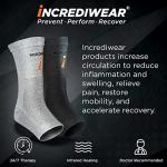 Incrediwear Ankle Sleeve â Ankle Brace for Joint Pain Relief, Sprained Ankle Support, Arthritis, Inflammation Relief, and Circulation, Ankle Support for Women and Men (Grey, Large) by Incrediwear