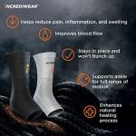 Incrediwear Ankle Sleeve â Ankle Brace for Joint Pain Relief, Sprained Ankle Support, Arthritis, Inflammation Relief, and Circulation, Ankle Support for Women and Men (Grey, Large) by Incrediwear
