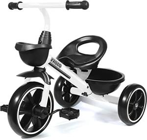 KRIDDO Kids Tricycles Age 18 Month to 4 Years, Toddler Kids Trike for 1.5 to 3 Year Old, Gift Toddler Tricycles for 2 - 4 Year Olds, Trikes for Toddlers, White by LFUN