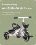 KRIDDO Kids Tricycles Age 18 Month to 4 Years, Toddler Kids Trike for 1.5 to 3 Year Old, Gift Toddler Tricycles for 2 - 4 Year Olds, Trikes for Toddlers, White by LFUN
