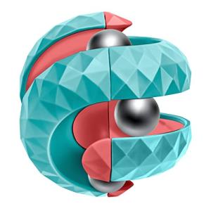 Orbit Ball Toy, Fidget Cube Puzzle Ball Spinning Toy, Track Infinite Flip Change Puzzle Games Novelty Creative Stress Relieve Toys for Kids Children Adults (1, Green) by WUQID