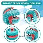 Orbit Ball Toy, Fidget Cube Puzzle Ball Spinning Toy, Track Infinite Flip Change Puzzle Games Novelty Creative Stress Relieve Toys for Kids Children Adults (1, Green) by WUQID