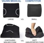 Vaunn Medical Seat Cushion, Lumbar Support Pillow for Office Chair with Removable Firm Insert from Vaunn