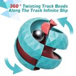 Orbit Ball Toy, Fidget Cube Puzzle Ball Spinning Toy, Track Infinite Flip Change Puzzle Games Novelty Creative Stress Relieve Toys for Kids Children Adults (1, Green) by WUQID