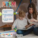 Intellio Toys Bright Builder - 100 Pieces Kids Fort Building Kit Blue and Green - Creative Fort for 4,5,6,7,8 Boy & Girls - STEM Building DIY Educational Learning Toy by Intellio Toys