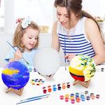 Paint Your Own Moon Lamp Kit, DIY 3D Night Light, with Stand, Paints & Brushes, Arts Crafts for Children to Paint, for Kids Preschool Learning Birthday Christmas Gift Ages 3 4 5 6 7 8 9 10 11 12+ by HAPMARS
