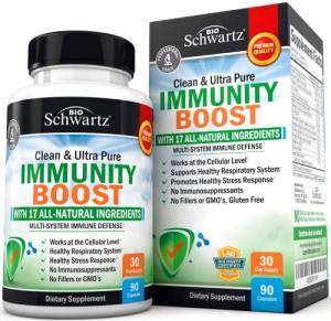 17-in-1 Immunity Boost Supplement with Elderberry, Vitamin C, Echinacea & Zinc - Once Daily Multi-System Immune Defense - Dr. Approved Formula - Supports a Healthy Respiratory System - 90 Capsules by BioSchwartz