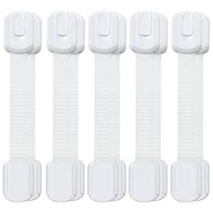 Child Safety Strap Locks (10 Pack) Baby Proofing Cabinet Strap, Adjustable Straps with 3M Adhesive No Drilling, Baby Furniture Proofing, Versatile Safety Locks Are Easy to Install and Handle from oPo Kids