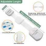 Child Safety Strap Locks (10 Pack) Baby Proofing Cabinet Strap, Adjustable Straps with 3M Adhesive No Drilling, Baby Furniture Proofing, Versatile Safety Locks Are Easy to Install and Handle from oPo Kids