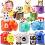 Farm Animal Toddler Toys for Baby: Kids Learning Toys 20 Pcs Finger Puppets with Counting, Matching, Bath, Role-play| Ideal Christmas Birthday Easter Gifts Stocking Stuffers for Boy Girls Toddlers 1-3 from Tozkizm