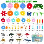 Toys Gifts for 3 4 5 6 Years Old Toddlers Girls Boys, Flower Garden Building Stacking Puzzle Games & Activities, Christmas STEM Learning Educational Birthday Toys for Preschool Kids (156PCS) by Leetous