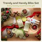 BUNFLEE Baby Bandana Drool Bibs for Boys and Girls - 5 Pack Soft and Absorbent Cotton Baby Bibs for Newborns and Toddlers - Gender Neutral Baby Gifts Idea - Cute Registry for Baby Shower Gifts from 