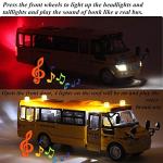 CORPER TOYS School Bus Toy Die Cast Vehicles Yellow Large Alloy Pull Back 9'' Play Bus with Sounds and Lights for Kids by CORPER TOYS