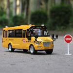 CORPER TOYS School Bus Toy Die Cast Vehicles Yellow Large Alloy Pull Back 9'' Play Bus with Sounds and Lights for Kids by CORPER TOYS