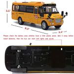 CORPER TOYS School Bus Toy Die Cast Vehicles Yellow Large Alloy Pull Back 9'' Play Bus with Sounds and Lights for Kids by CORPER TOYS