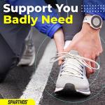 Sparthos Lace Up Ankle Brace - Adjustable Support for Running, Basketball, Volleyball - for Injury Recovery and Sprains - Compression Stabilizer Braces - For Men & Women (Gray - Large) from Clevum OU