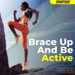 Sparthos Lace Up Ankle Brace - Adjustable Support for Running, Basketball, Volleyball - for Injury Recovery and Sprains - Compression Stabilizer Braces - For Men & Women (Gray - Large) from Clevum OU