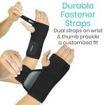 Vive Wrist Brace - Carpal Tunnel Hand Compression Support Wrap for Men, Women, Tendinitis, Bowling, Sports Injuries Pain Relief - Removable Splint - Universal Ergonomic Fit (Black, Left) from Vive Health