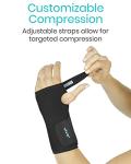 Vive Wrist Brace - Carpal Tunnel Hand Compression Support Wrap for Men, Women, Tendinitis, Bowling, Sports Injuries Pain Relief - Removable Splint - Universal Ergonomic Fit (Black, Left) from Vive Health