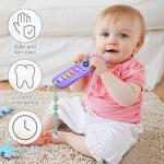 MISSLILI Baby Teether Toys - TV Remote Control Shape Silicone Toddler Teething Toys for Babies 6-12 Months, Boys Girls Baby Chew Toys, Relief Baby Teething Gum Discomfort from MISSLILI