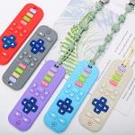 MISSLILI Baby Teether Toys - TV Remote Control Shape Silicone Toddler Teething Toys for Babies 6-12 Months, Boys Girls Baby Chew Toys, Relief Baby Teething Gum Discomfort from MISSLILI