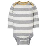 Gerber Baby Boy's 6-Pack Long-Sleeve Onesies Bodysuit, Dinosaur Blue, 0-3 Months by Gerber