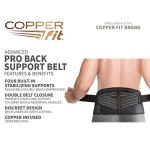 Copper Fit Advanced Back Pro Back Support, Black with Copper Trim, Small/Medium (CFBACK) from IDFCN