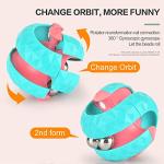 Track Pinball Finger Spinner, Orbit Ball Toy, Fidget Cube Top Spinning Toy, Novelty Beads Track Infinity Cube Stress Relief Balls Creative Sensory Toys Puzzle Games for Kids Children Adults from Qitiieli