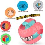 Track Pinball Finger Spinner, Orbit Ball Toy, Fidget Cube Top Spinning Toy, Novelty Beads Track Infinity Cube Stress Relief Balls Creative Sensory Toys Puzzle Games for Kids Children Adults from Qitiieli