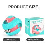 Track Pinball Finger Spinner, Orbit Ball Toy, Fidget Cube Top Spinning Toy, Novelty Beads Track Infinity Cube Stress Relief Balls Creative Sensory Toys Puzzle Games for Kids Children Adults from Qitiieli