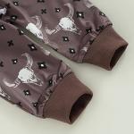 2Pcs Toddler Baby Boy Western Clothes Cow Print Long Sleeve Pullover Sweatshirt Tops+Jogger Pants Fall Winter Outfits (Coffee, 18-24 Months) from KMBANGI